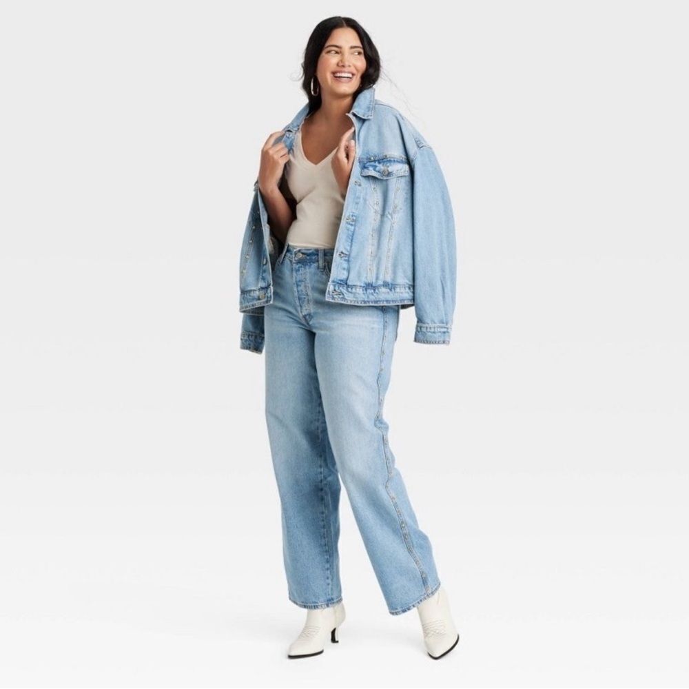 Women's Mid-Rise Studded 90's Baggy Jeans - Universal Thread™